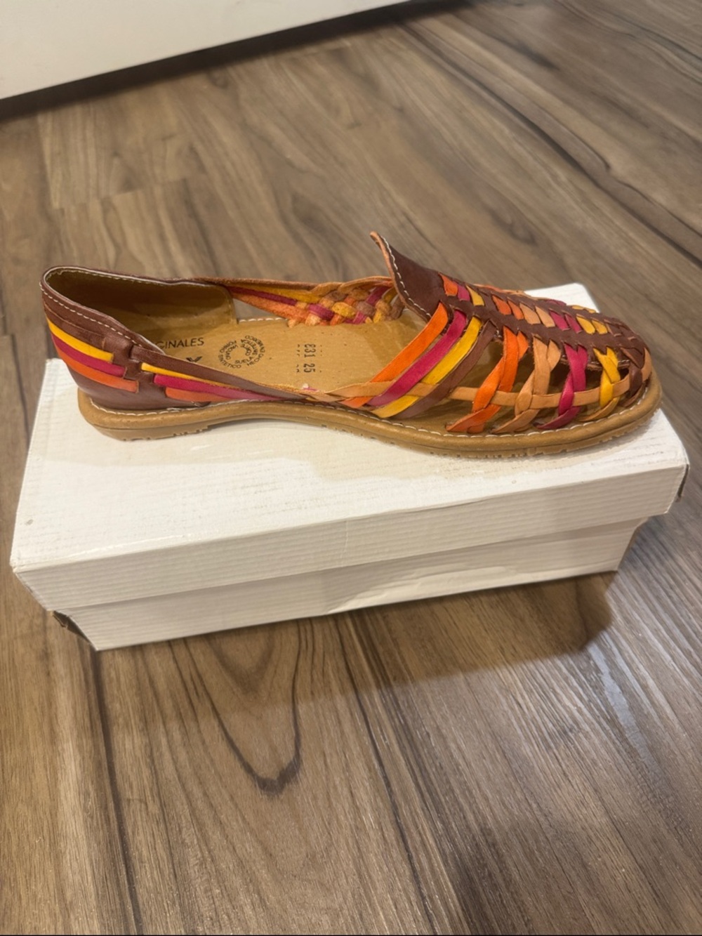 Women’s Multicolor Woven Leather Huarache Slip-On